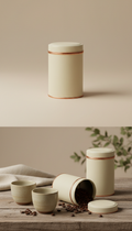 Whole Bean Coffee Matte Cream Tin